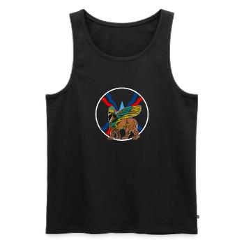 Antik Gottheit Lamassu Mythologie Babylon Sumer - Männer Premium Bio Tank Top - Schwarz - Vorne - AI Model Male 178 light (178cm)