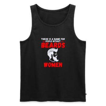 Giftidea Beard Men - Männer Premium Bio Tank Top - Schwarz - Vorne - Michal (187cm)