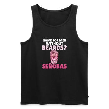 Giftidea Beard Men - Männer Premium Bio Tank Top - Schwarz - Vorne - Michal (187cm)