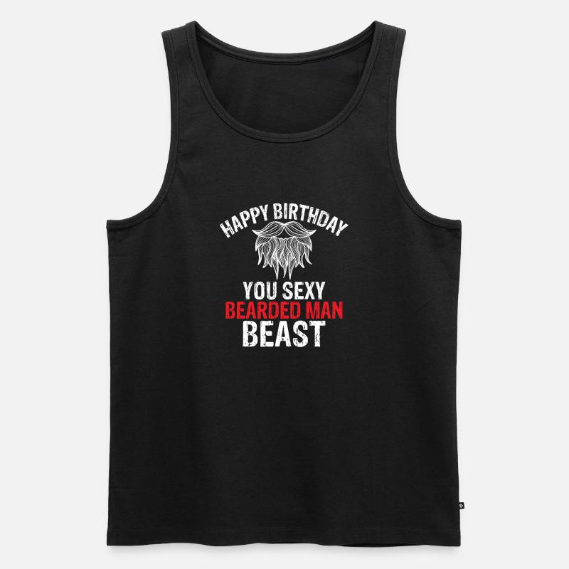Giftidea Beard Men - Männer Premium Bio Tank Top - Schwarz