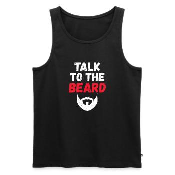 Giftidea Beard Men - Männer Premium Bio Tank Top - Schwarz - Vorne - Michal (187cm)