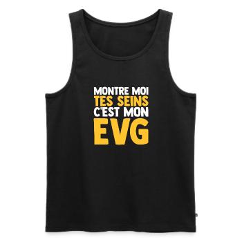 EVG Enterrement Vie Garçon Cadeau Futur Marié Team - Débardeur bio Premium Homme - noir - Devant - Michal (187cm)