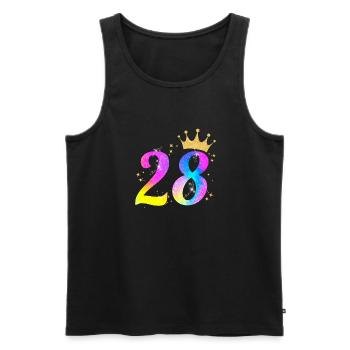 28. Geburtstag Geschenkidee Für 28 Jahre Alt - Männer Premium Bio Tank Top - Schwarz - Vorne - Michal (187cm)