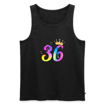 36. Geburtstag Geschenkidee Für 36 Jahre Alt - Männer Premium Bio Tank Top - Schwarz - Vorne - AI Model Male 178 light (178cm)