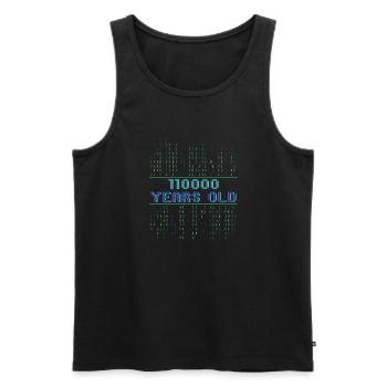 48. Geburtstag 48 Jahre alt Binärcode Informatik - Männer Premium Bio Tank Top - Schwarz - Vorne - AI Model Male 178 light (178cm)