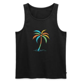 je suis en vacances - Débardeur bio Premium Homme - noir - Devant - AI Model Male 178 light (178cm)