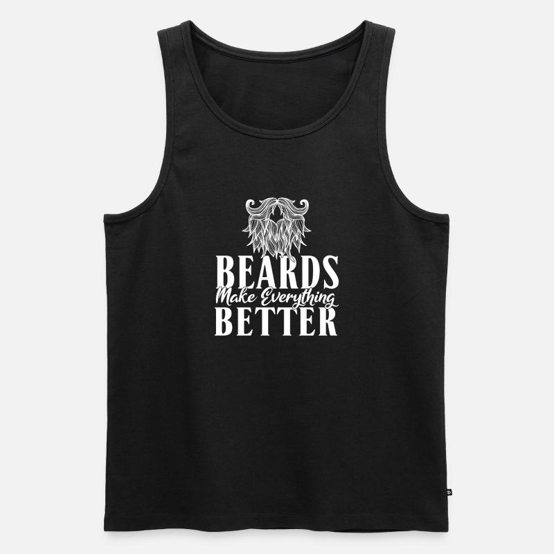Giftidea Beard Men - Männer Premium Bio Tank Top - Schwarz