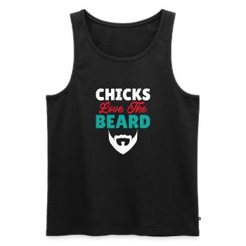 Giftidea Beard Men - Männer Premium Bio Tank Top - Schwarz - Vorne - Michal (187cm)