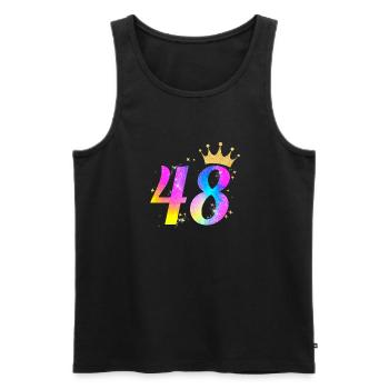 48. Geburtstag Geschenkidee Für 48 Jahre Alt Zum - Männer Premium Bio Tank Top - Schwarz - Vorne - Michal (187cm)