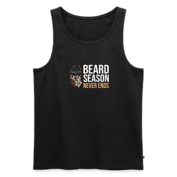 Giftidea Beard Men - Männer Premium Bio Tank Top - Schwarz - Vorne - Michal (187cm)