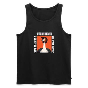 Puteketeke New Zealand's Bird of the Century - Männer Premium Bio Tank Top - Schwarz - Vorne - AI Model Male 178 light (178cm)