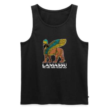 Lamassu Mesopotamien Babylon Gottheit Antik - Männer Premium Bio Tank Top - Schwarz - Vorne - AI Model Male 178 light (178cm)