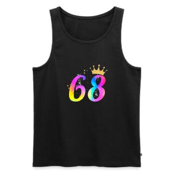 68. Geburtstag Geschenkidee Für 68 Jahre Alt - Männer Premium Bio Tank Top - Schwarz - Vorne - Michal (187cm)