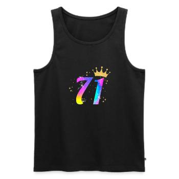71. Geburtstag Geschenkidee Für 71 Jahre Alt - Männer Premium Bio Tank Top - Schwarz - Vorne - AI Model Male 178 light (178cm)