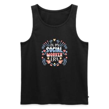 Sozialdienst Sozialarbeiter Streetworker - Männer Premium Bio Tank Top - Schwarz - Vorne - AI Model Male 178 light (178cm)