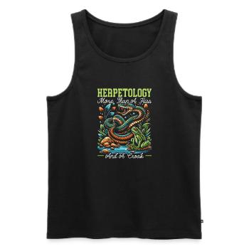 Herpetology Reptile Lovers Snakes Lizards - Men's Premium Organic Tank Top - black - Front - Michal (187cm)