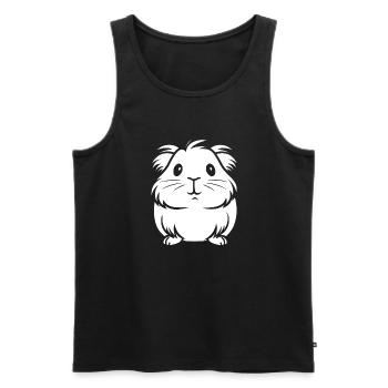 Humour cochon d'ine - Débardeur bio Premium Homme - noir - Devant - Michal (187cm)