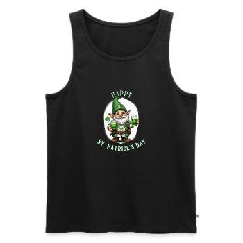 St. Patrick's Day Leprechaun I Green Beer I - Men's Premium Organic Tank Top - black - Front - Michal (187cm)