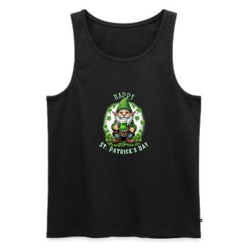 St. Patrick's Day Leprechaun I Green Beer I - Men's Premium Organic Tank Top - black - Front - Michal (187cm)