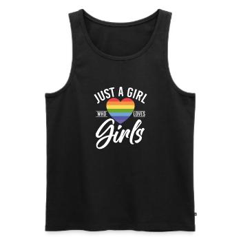 Lesbian Gifts - Männer Premium Bio Tank Top - Schwarz - Vorne - Michal (187cm)