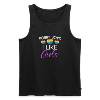 Cadeaux Lesbiens - Débardeur bio Premium Homme - noir - Devant - Michal (187cm)