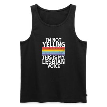 Lesbian Gifts - Männer Premium Bio Tank Top - Schwarz - Vorne - Michal (187cm)