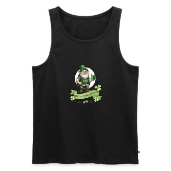 St. Patrick's Day Leprechaun I Green Beer I - Men's Premium Organic Tank Top - black - Front - Michal (187cm)