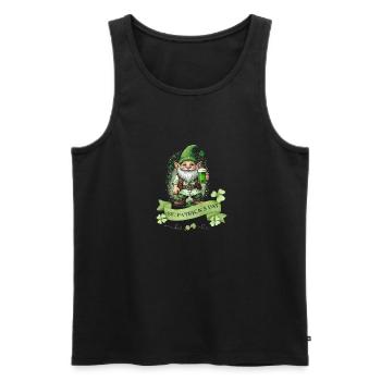 St. Patrick's Day Leprechaun I Green Beer I - Men's Premium Organic Tank Top - black - Front - Michal (187cm)