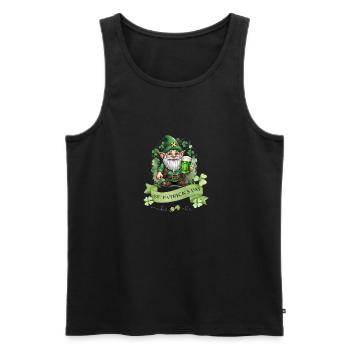 St. Patrick's Day Leprechaun I Green Beer I - Men's Premium Organic Tank Top - black - Front - Michal (187cm)