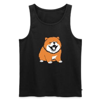 Chow Chow Dog - Men's Premium Organic Tank Top - black - Front - AI Model Male 178 light (178cm)