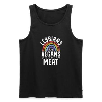 Lesbian Gifts - Männer Premium Bio Tank Top - Schwarz - Vorne - Michal (187cm)
