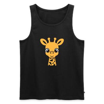Kopf der Giraffe - Männer Premium Bio Tank Top - Schwarz - Vorne - Michal (187cm)