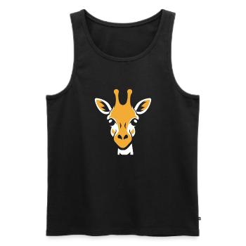 Kopf der Giraffe - Männer Premium Bio Tank Top - Schwarz - Vorne - Michal (187cm)