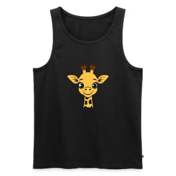 Kopf der Giraffe - Männer Premium Bio Tank Top - Schwarz - Vorne - Michal (187cm)