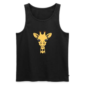 Kopf der Giraffe - Männer Premium Bio Tank Top - Schwarz - Vorne - Michal (187cm)