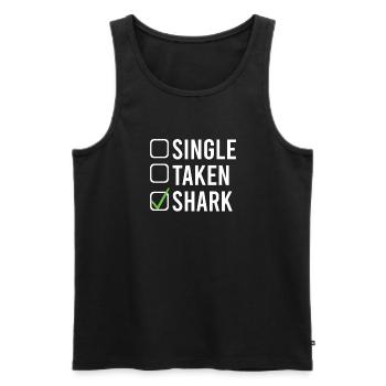 Single Gift - Men's Premium Organic Tank Top - black - Front - AI Model Male 178 light (178cm)
