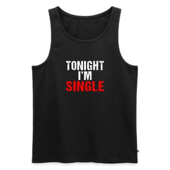 Single Gift - Men's Premium Organic Tank Top - black - Front - AI Model Male 178 light (178cm)