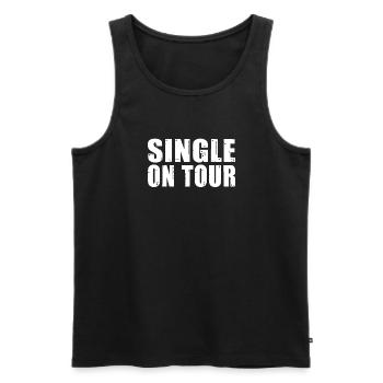 Single Gift - Männer Premium Bio Tank Top - Schwarz - Vorne - Michal (187cm)