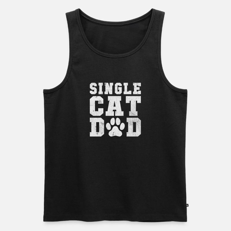 Single Gift - Männer Premium Bio Tank Top - Schwarz