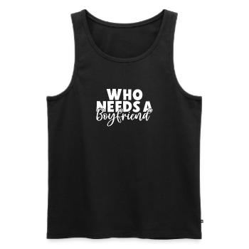 Single Gift - Men's Premium Organic Tank Top - black - Front - AI Model Male 178 light (178cm)