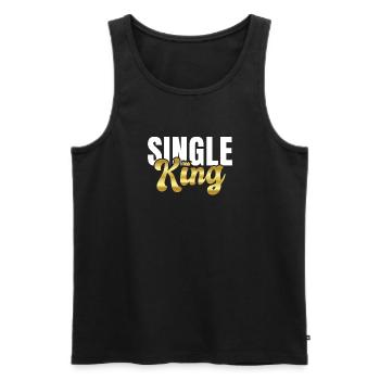 Single Gift - Men's Premium Organic Tank Top - black - Front - AI Model Male 178 light (178cm)