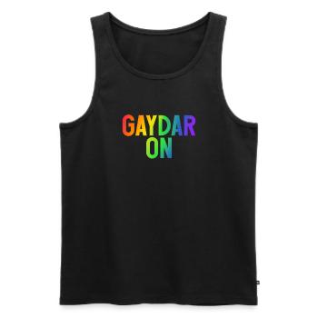 Gay Gifts - Männer Premium Bio Tank Top - Schwarz - Vorne - Michal (187cm)