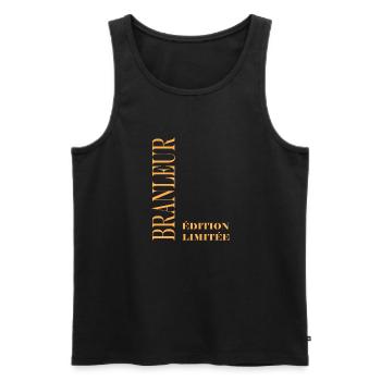 branleur - Débardeur bio Premium Homme - noir - Devant - Michal (187cm)