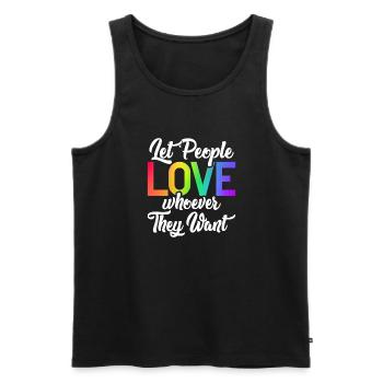 Gay Gifts - Männer Premium Bio Tank Top - Schwarz - Vorne - Michal (187cm)