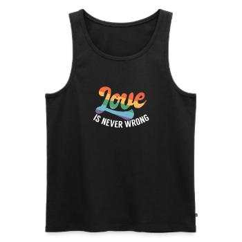 Gay Gifts - Männer Premium Bio Tank Top - Schwarz - Vorne - Michal (187cm)