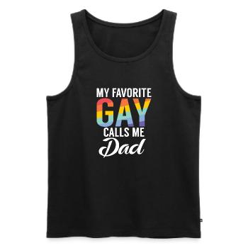 Gay Gifts - Männer Premium Bio Tank Top - Schwarz - Vorne - Michal (187cm)