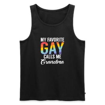 Gay Gifts - Männer Premium Bio Tank Top - Schwarz - Vorne - Michal (187cm)