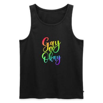 Gay Gifts - Männer Premium Bio Tank Top - Schwarz - Vorne - Michal (187cm)