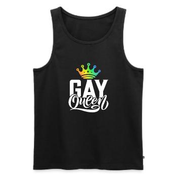 Gay Gifts - Männer Premium Bio Tank Top - Schwarz - Vorne - Michal (187cm)