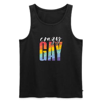 Gay Gifts - Männer Premium Bio Tank Top - Schwarz - Vorne - Michal (187cm)